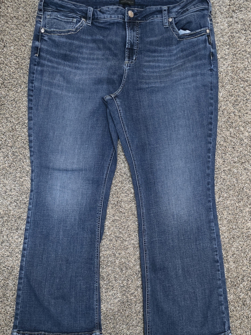 Silver Jeans Co Suki Bootcut Jeans Women's Plus Size 22 Medium Wash Stretch Deni